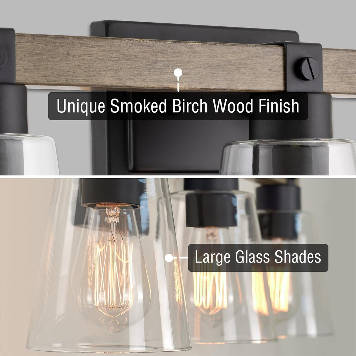 23" 3-Light Farmhouse Vanity Bathroom Light