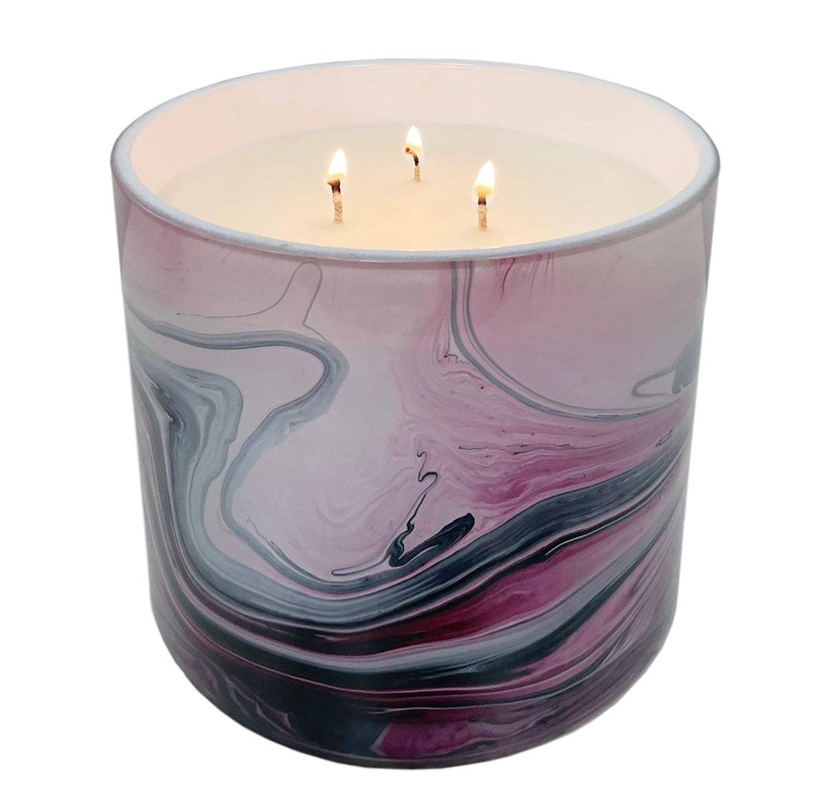 JUMBO Vanilla & Red Currant 45 oz. Swirl Glass Candle