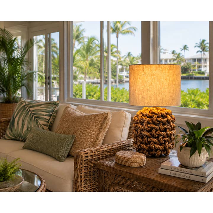 Harbor Knot Handwoven Rope Table Lamp