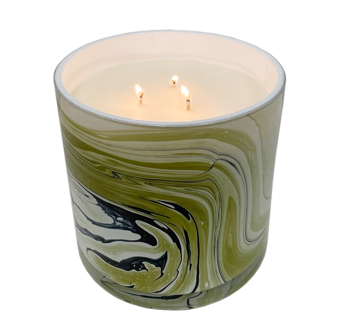 JUMBO Vetiver & Oak 45 oz. Swirl Glass Candle