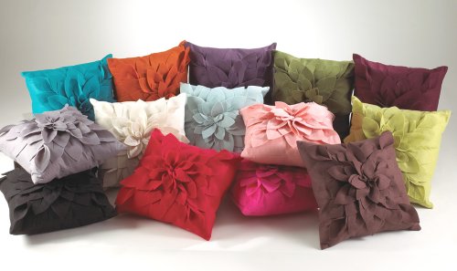 Sara's Garden Petal Decorative Throw Pillow (17" Square)