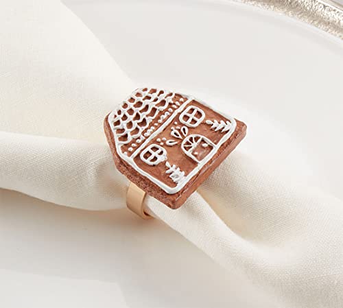 Christmas Gingerbread Star Design Napkin Rings