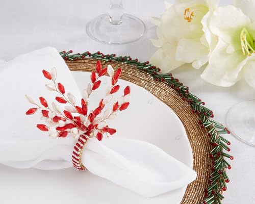 Glamorous Beaded Festive Decorative Napkin Rings