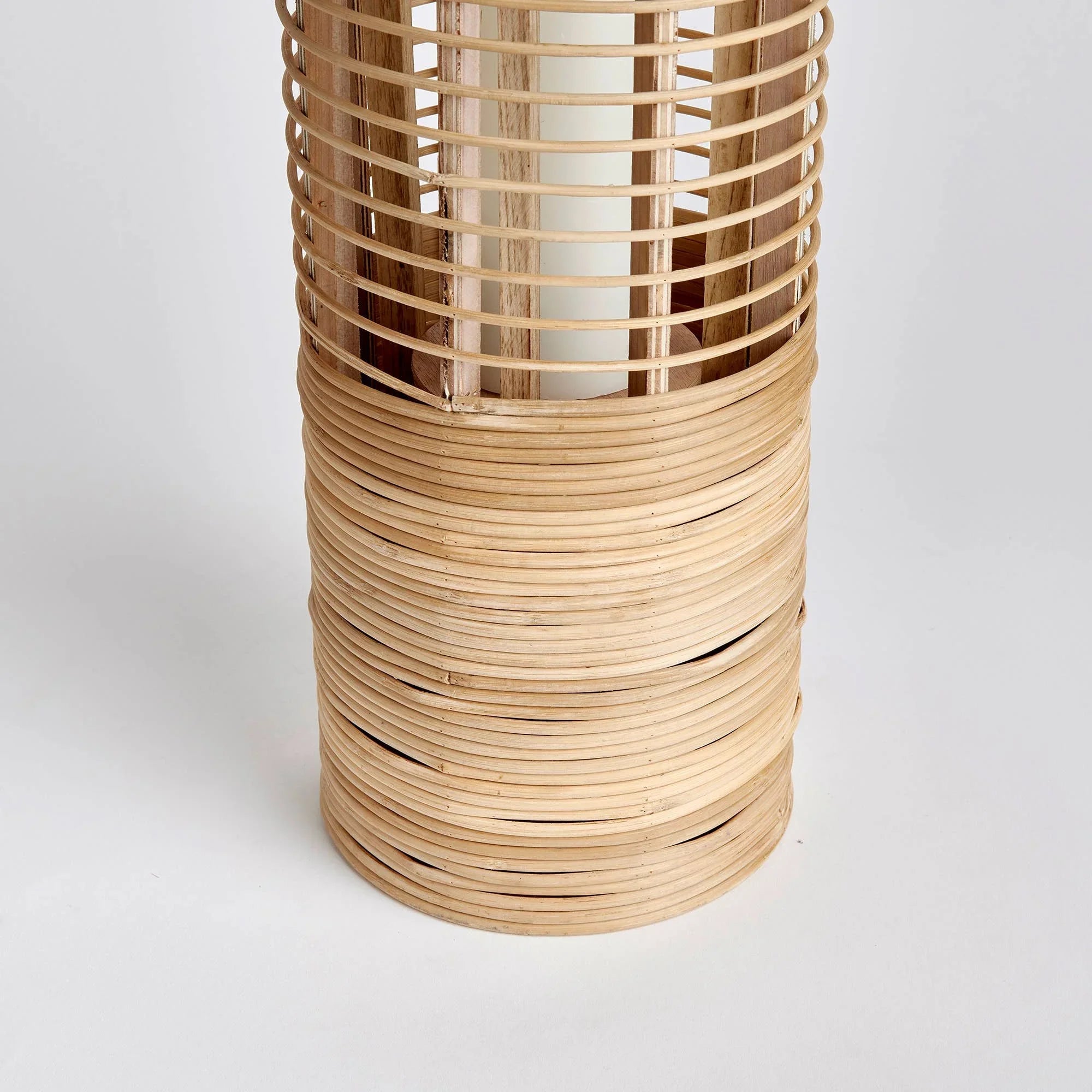 Coastal Haven Extra-Tall Rattan Lantern — Natural Finish