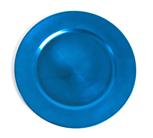 Assiettes de présentation décoratives de Noël Fennco Styles au design rustique classique, rondes de 33 cm, lot de 4