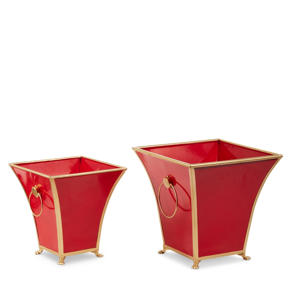 Red and Gold Cache Pots 4559154 Iron 31.1 cm