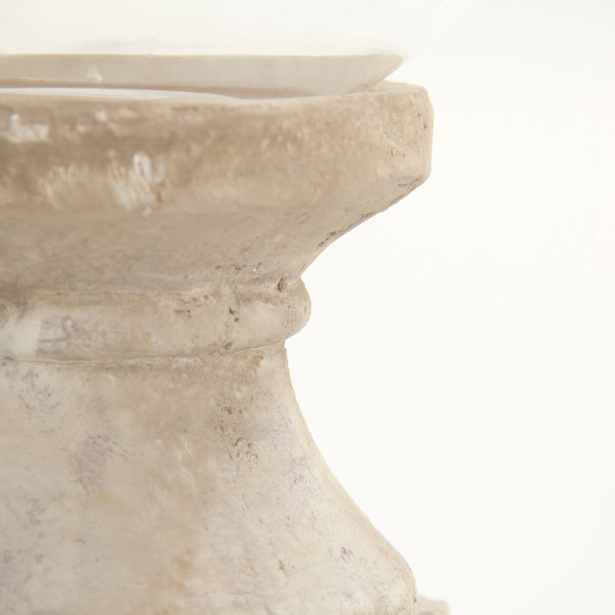 Cement Candle Holder 13 in