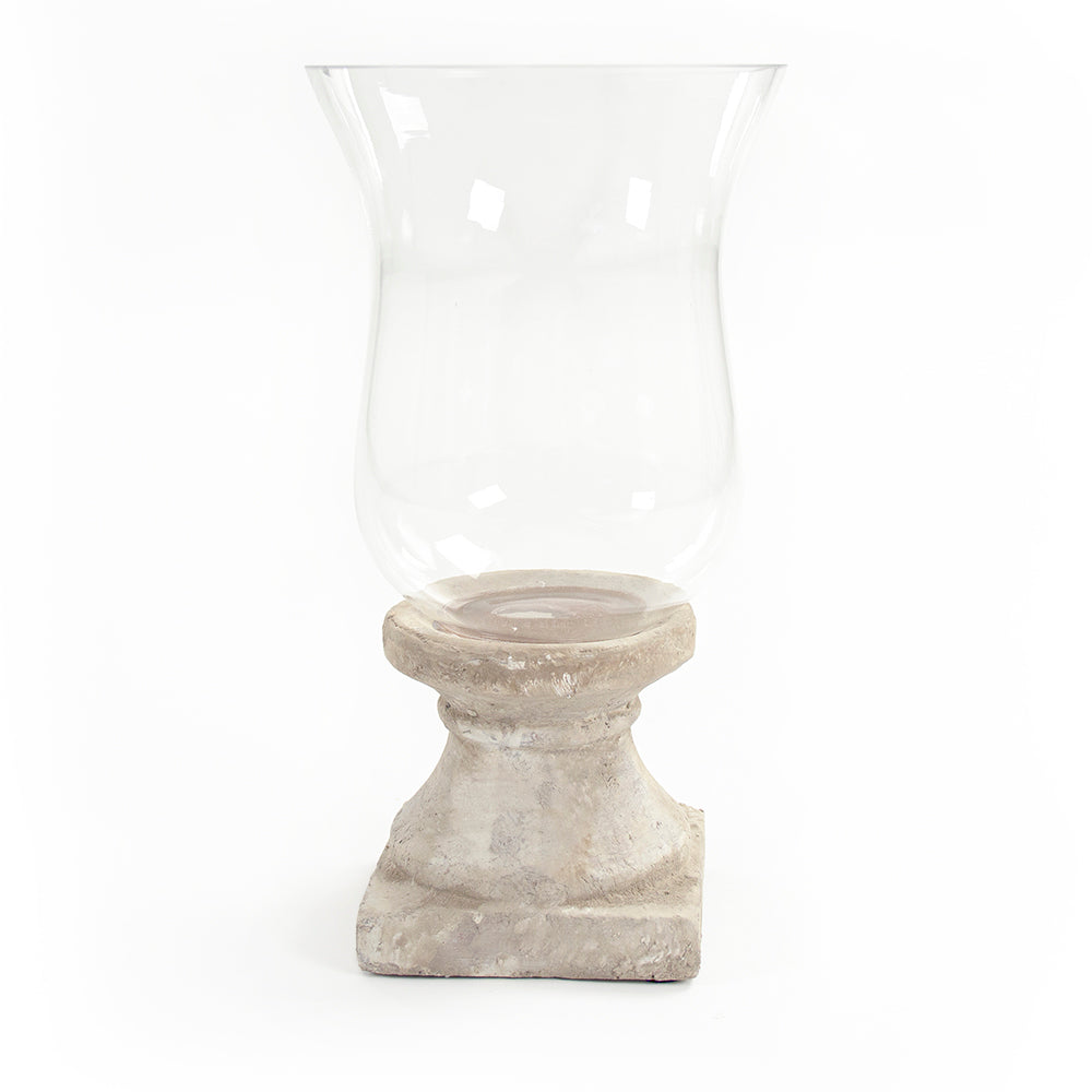 Cement Candle Holder 13 in