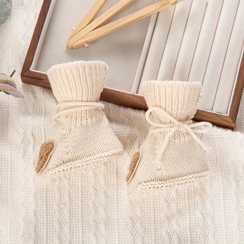 Little Bear Knit Baby Booties