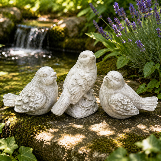 Statue d'oiseau en ciment