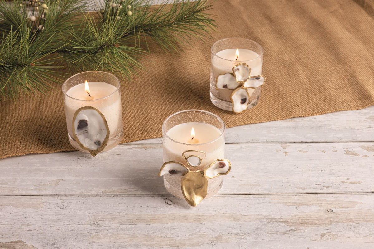 Single Bubble Glass Sea Candle 4 x 3 in