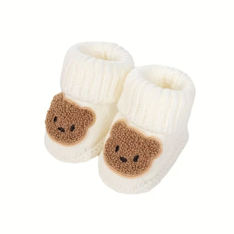 Little Bear Knit Baby Booties