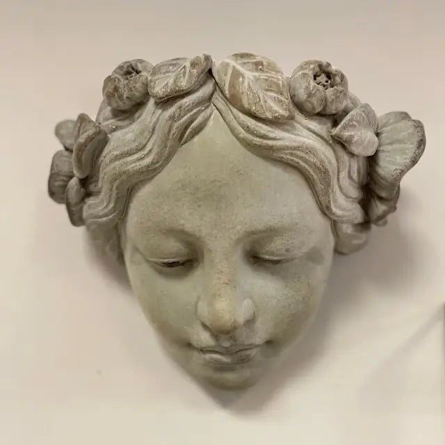 Wall Art Cement Girl   Planter