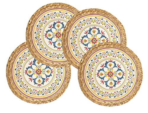 Eclectic Mandala Water Hyacinth Edge Placemats