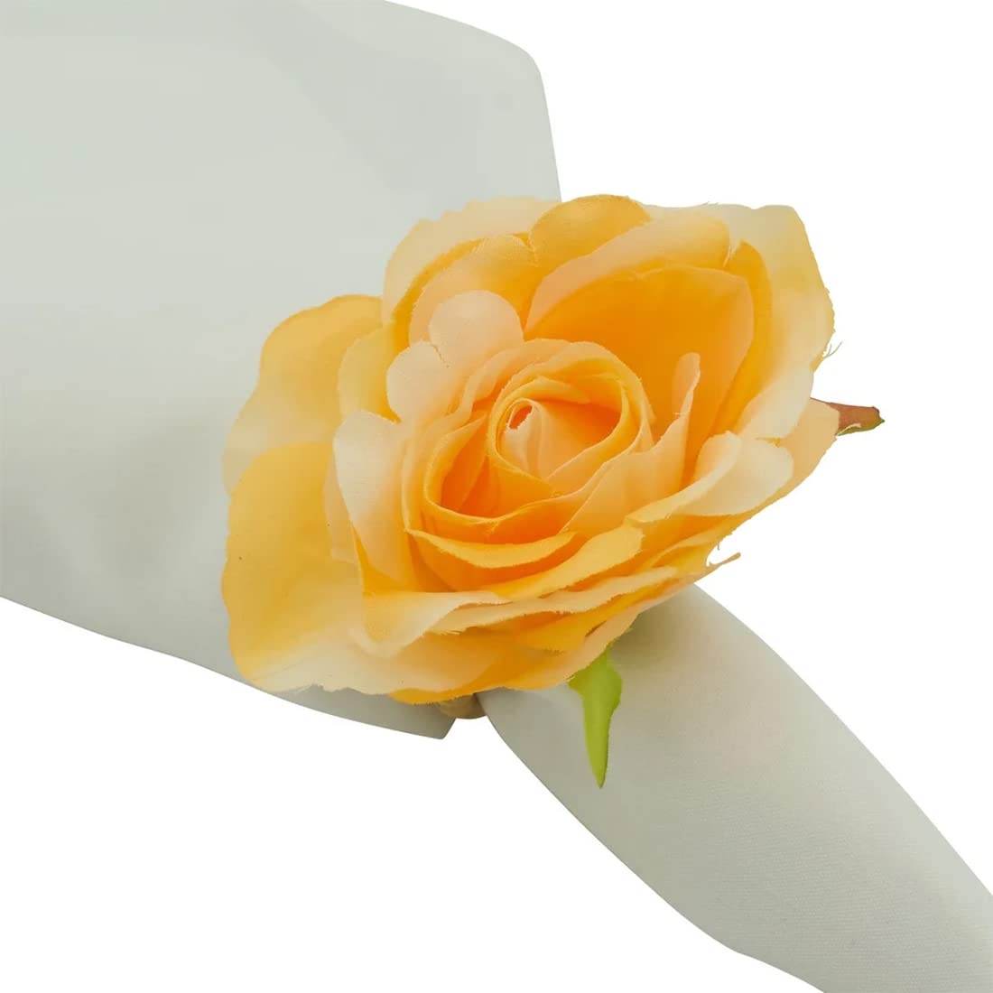 Handmade Red Rose Flower Napkin Rings