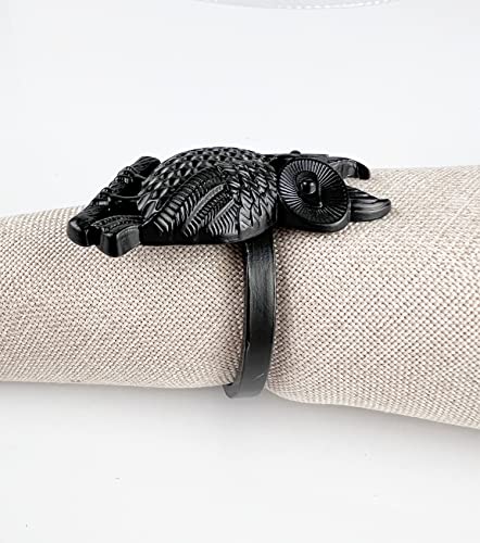 Perched Owl Metal Napkin Rings