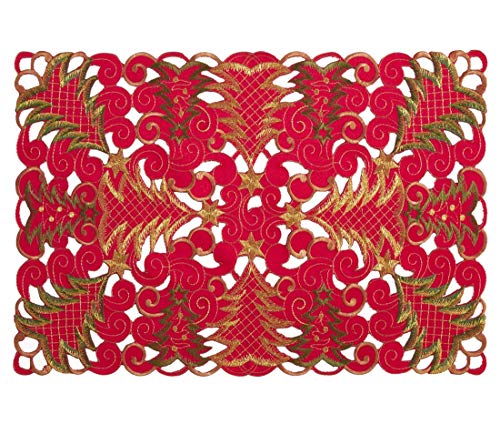 Embroidered Christmas Tree Cutwork Tablecloths