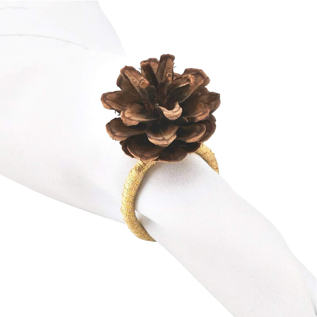 Natural Pine Cone Decorative Napkin Rings