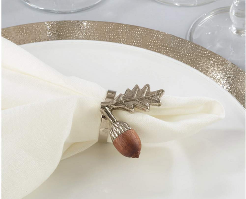 Classic Acorn Design Napkin Rings
