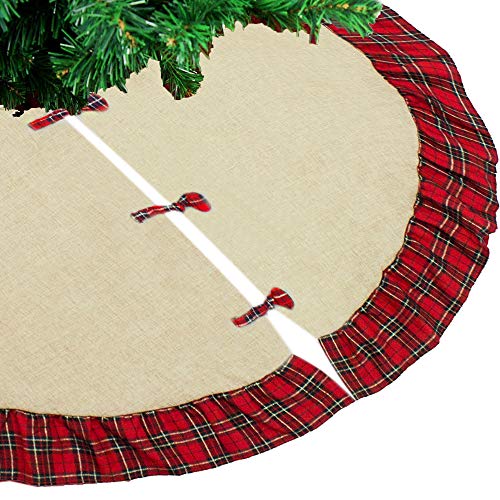 Holiday Tartan Plaid Dazzle Christmas Decorative Tree Skirt