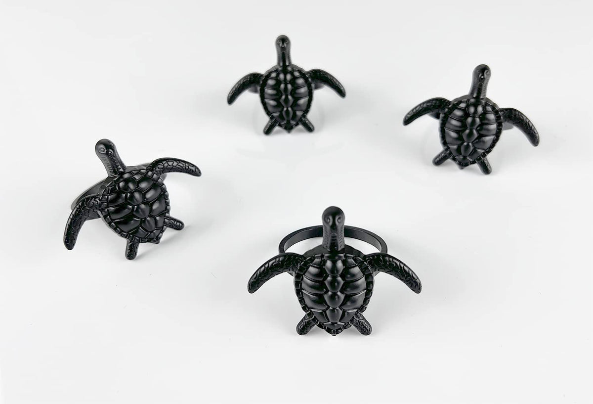 Nature's Touch Sea Turtle Metal Napkin Rings
