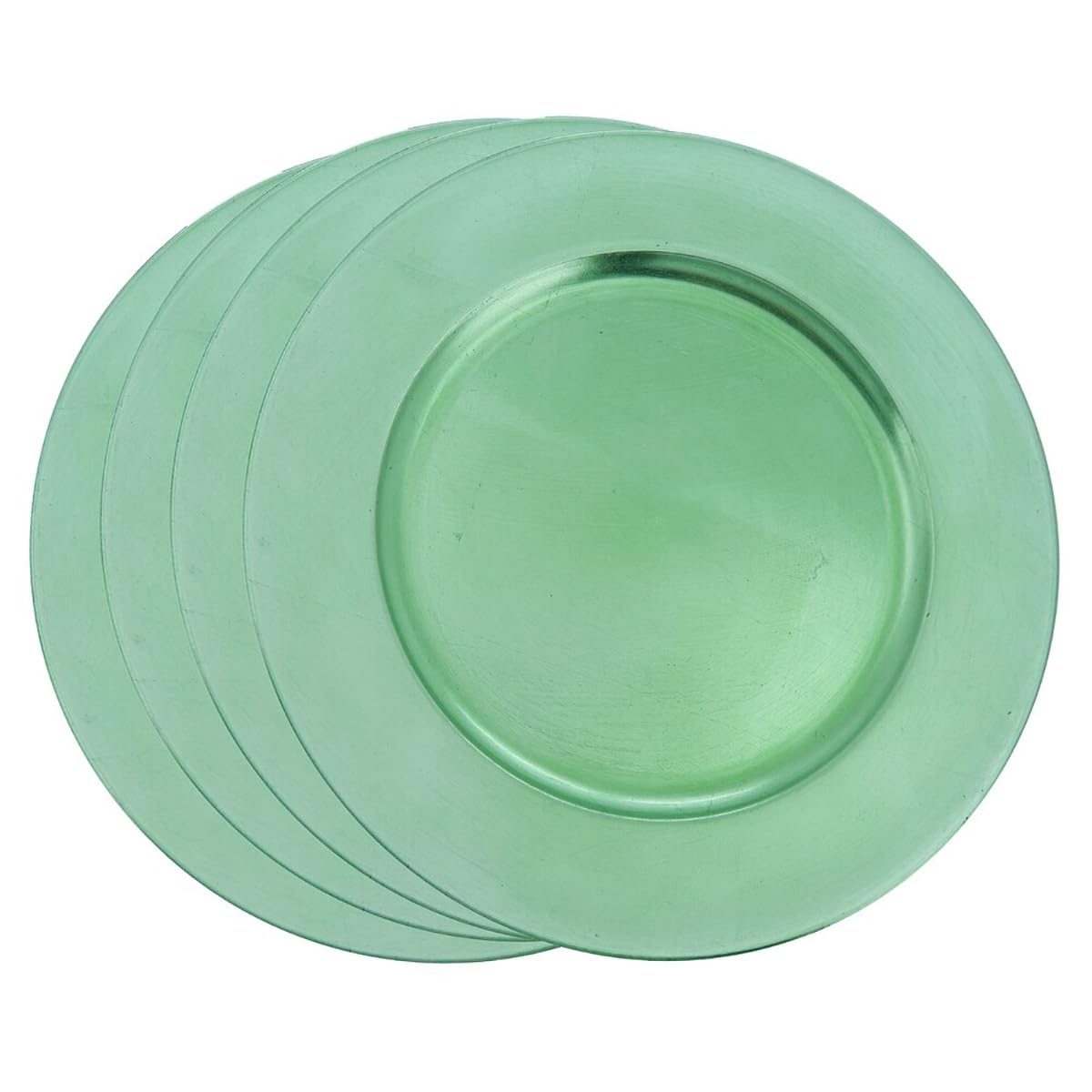 Fennco Styles Classic Rustic Deisgn Holiday Decorative Charger Plates 13" Round, Set of 4