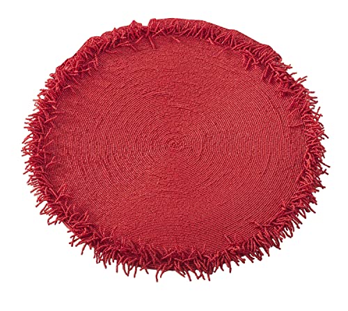 Isla Handmade Glass Beaded Design 15-inch Round Placemat