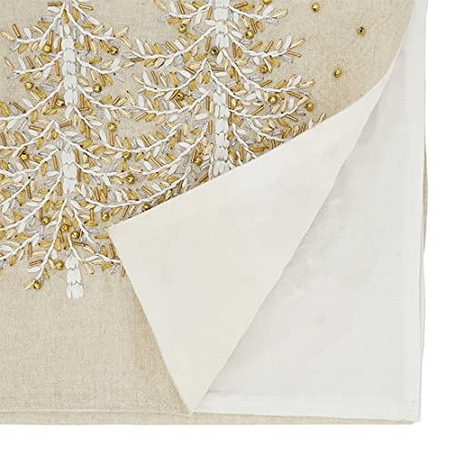 Festive Embroidered Christmas Tree Table Runner (14" x 72")