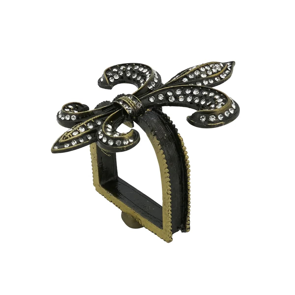 Bejeweled Fleur De Lis Metal Napkin Rings