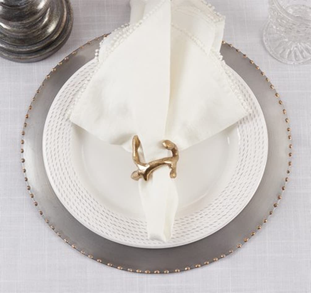 Modern Twigs Aluminum Napkin Rings