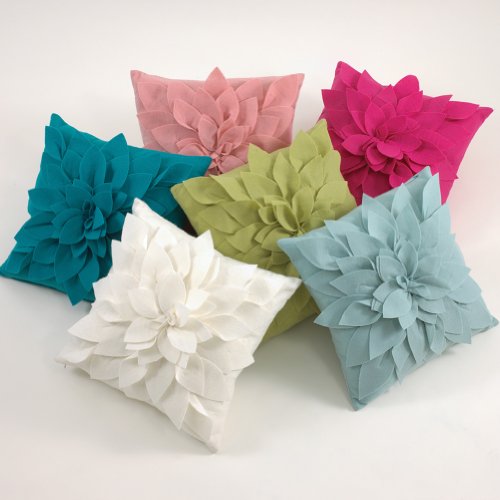 Sara's Garden Petal Decorative Throw Pillow (17" Square)