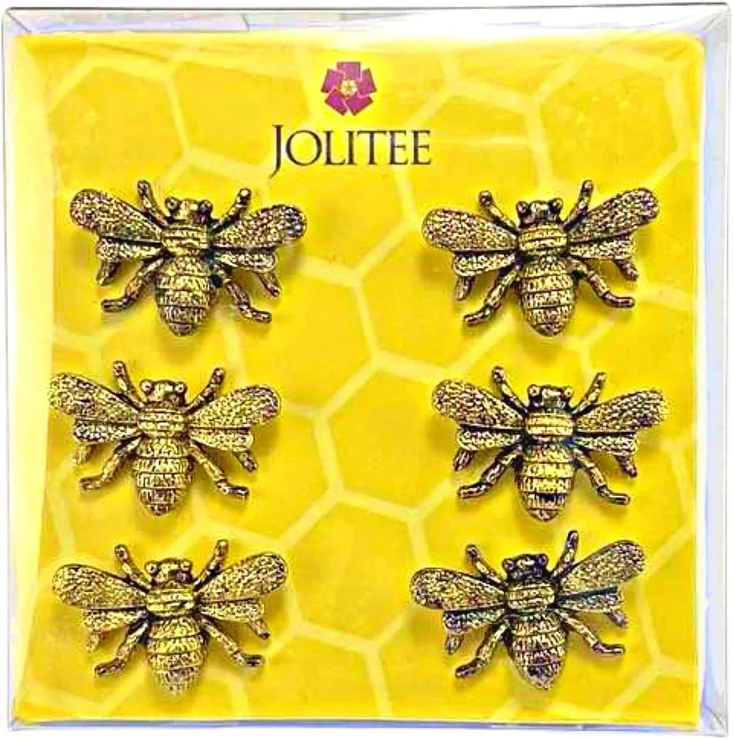 Bee-Shaped Decorative Magnets (Set of 6)