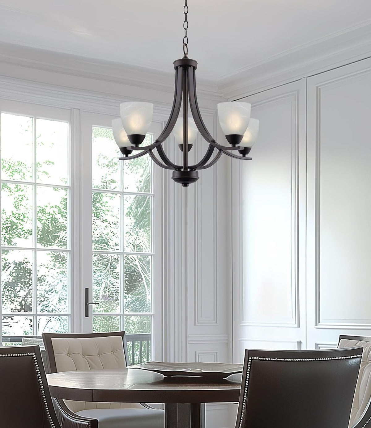 Contemporary 5-Light Large Chandelier