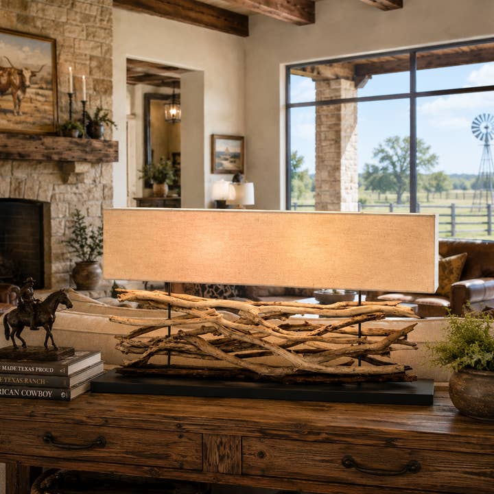 Extra Large Teak Sticks Lamp