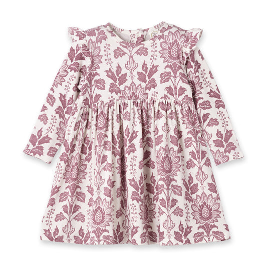Robe virevoltante à motif floral – Bébé fille en bambou