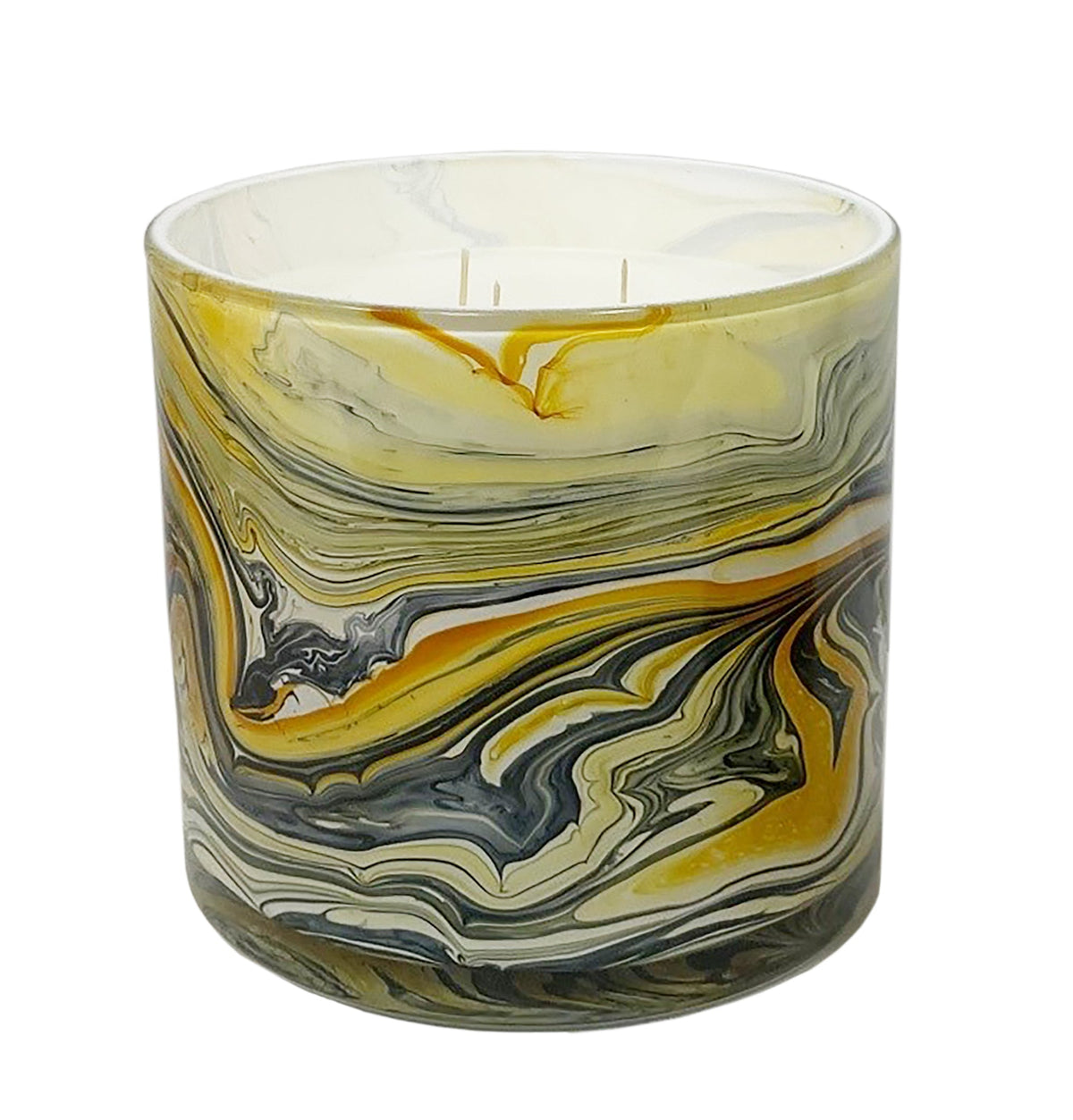 JUMBO Palo Santo & Rose 45 oz. Swirl Glass Candle