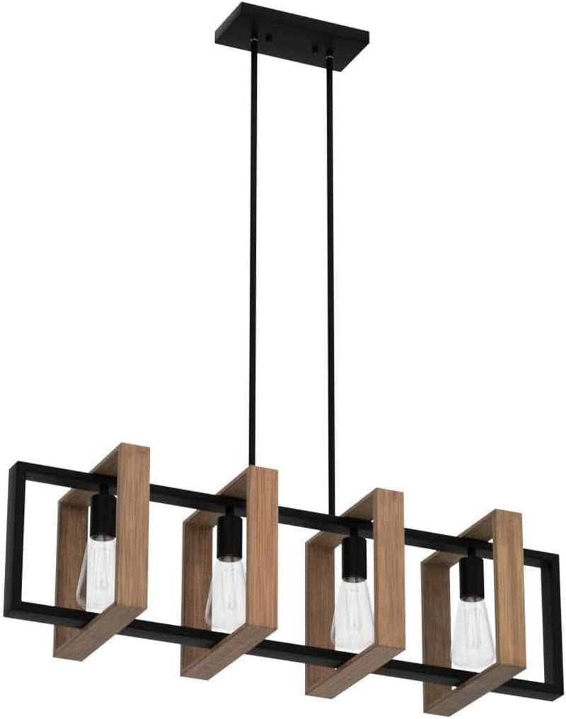 Farmhouse Linear Semi-Caged Chandelier