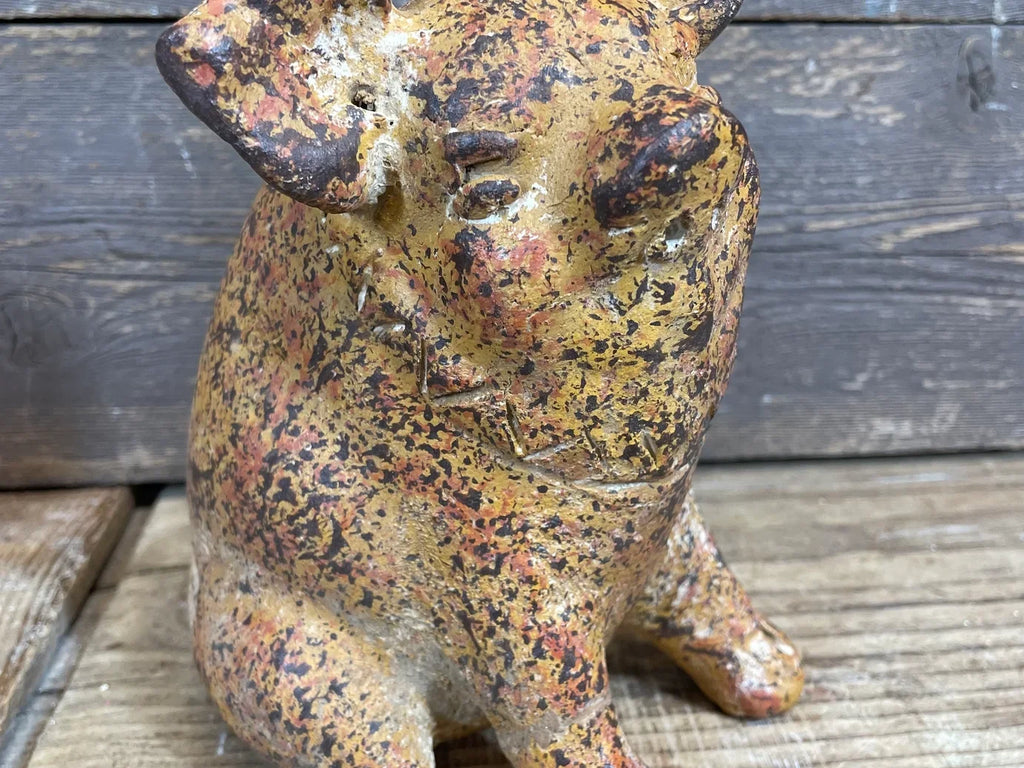 Handcrafted Clay Pig Garden Figurines — Set of 3