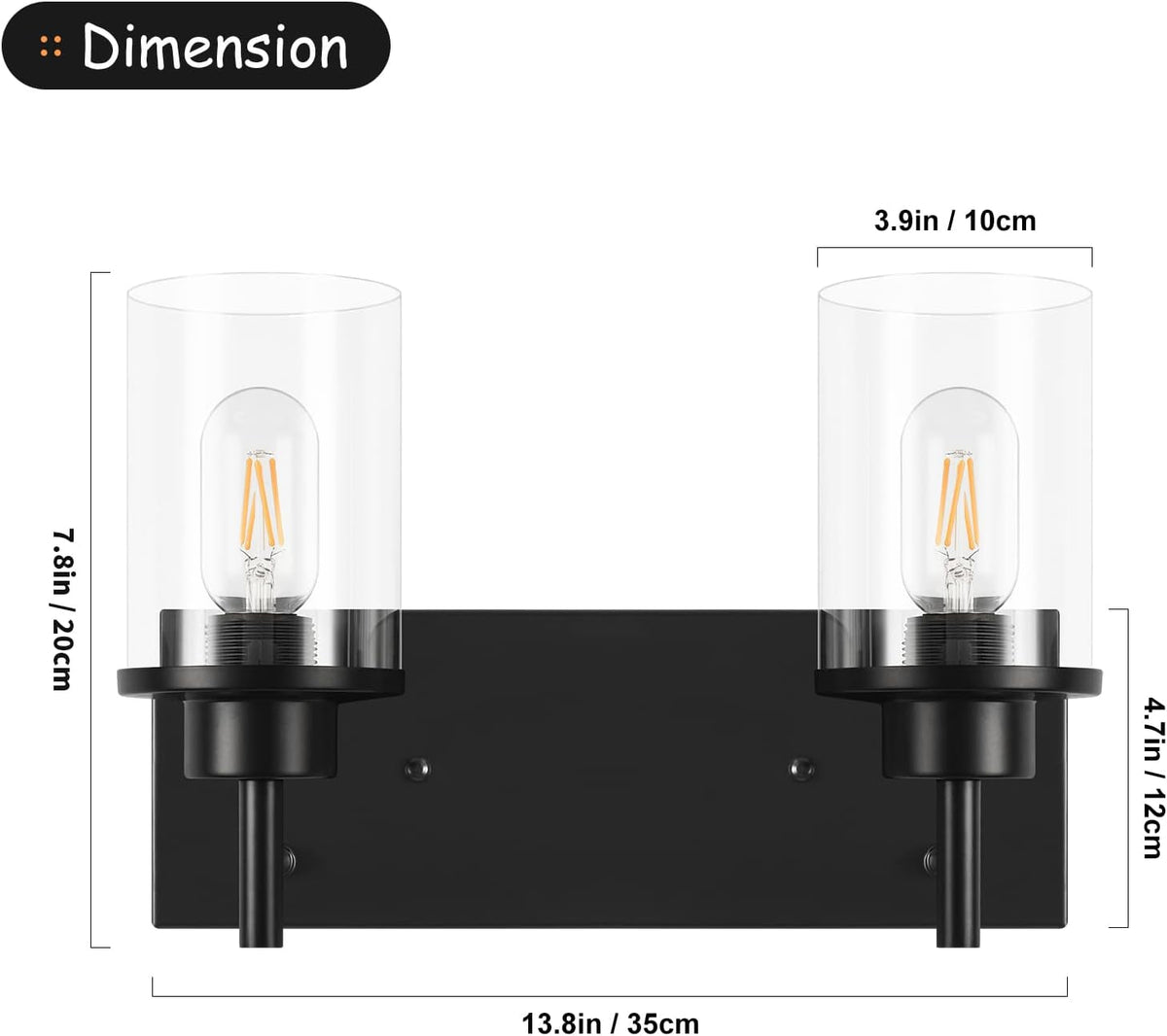 Clear Glass Shade Wall Sconce
