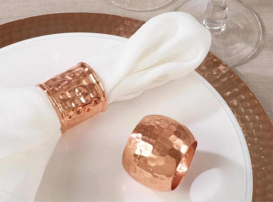 Moscow Mule Hammered Design Metal Napkin Rings