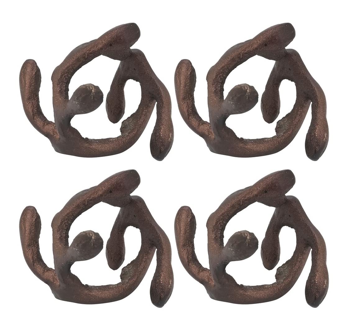 Modern Twigs Aluminum Napkin Rings
