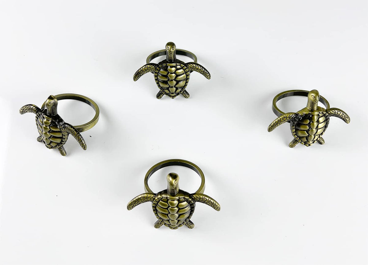 Nature's Touch Sea Turtle Metal Napkin Rings