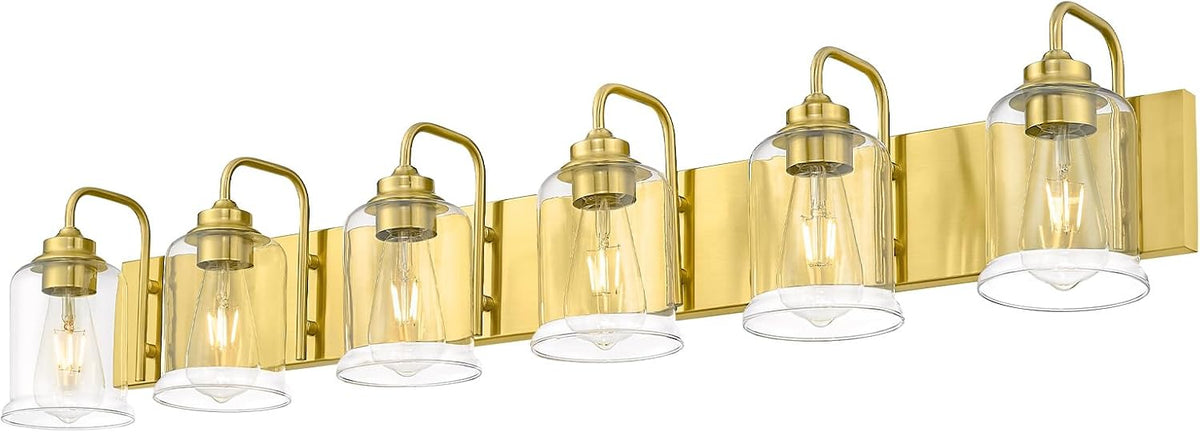 Farmhouse Glass Bathroom Vanity Light Fixture