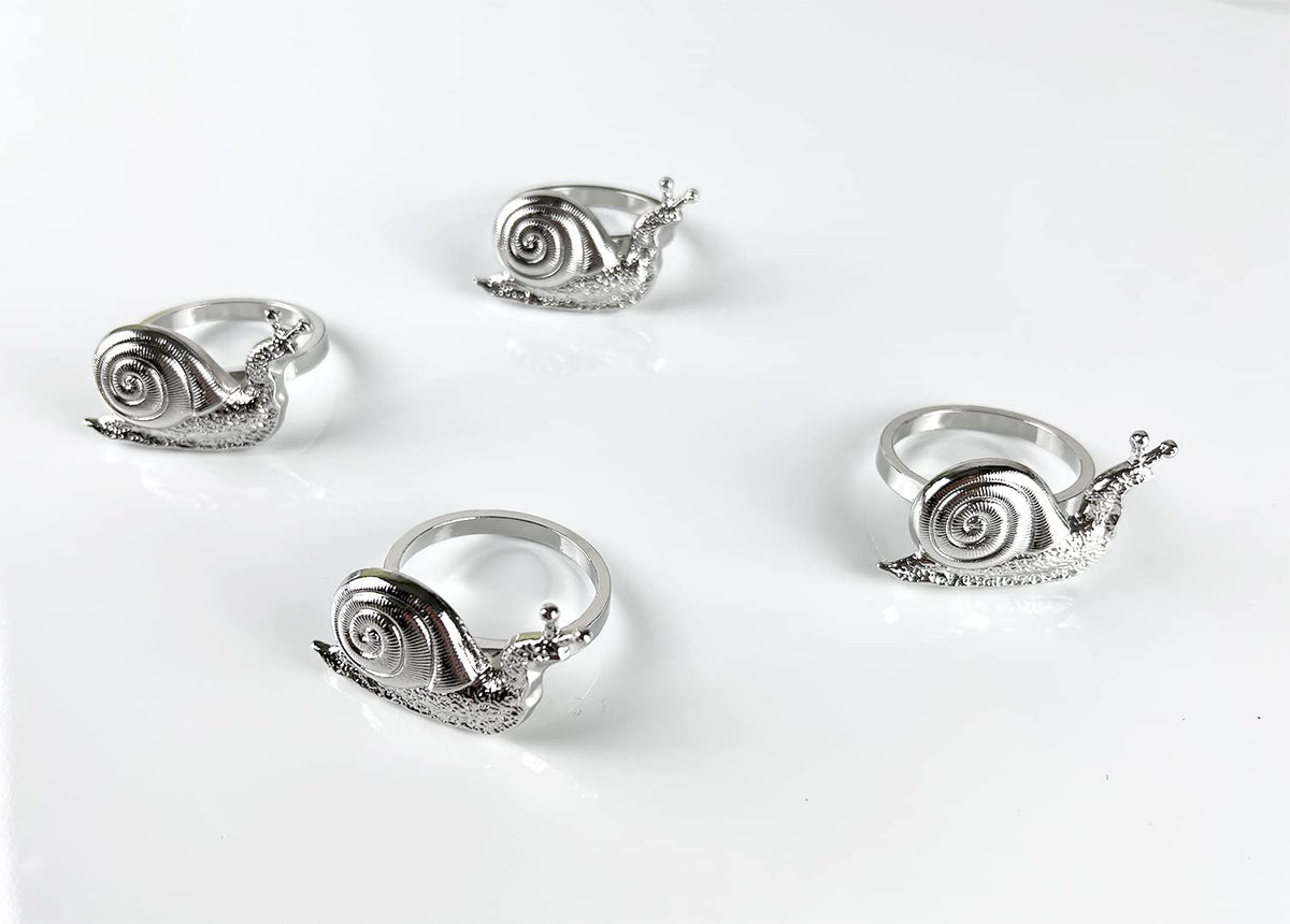 Nature's Touch Snail Metal Napkin Rings