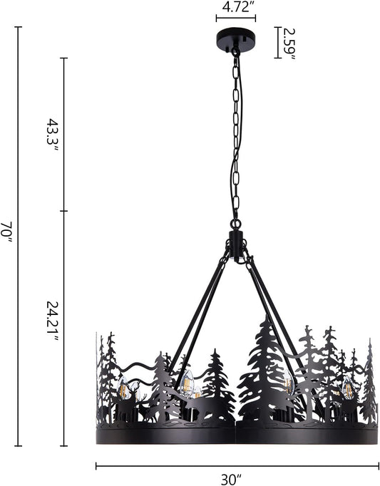 Black Forest Wagon Wheel Chandelier