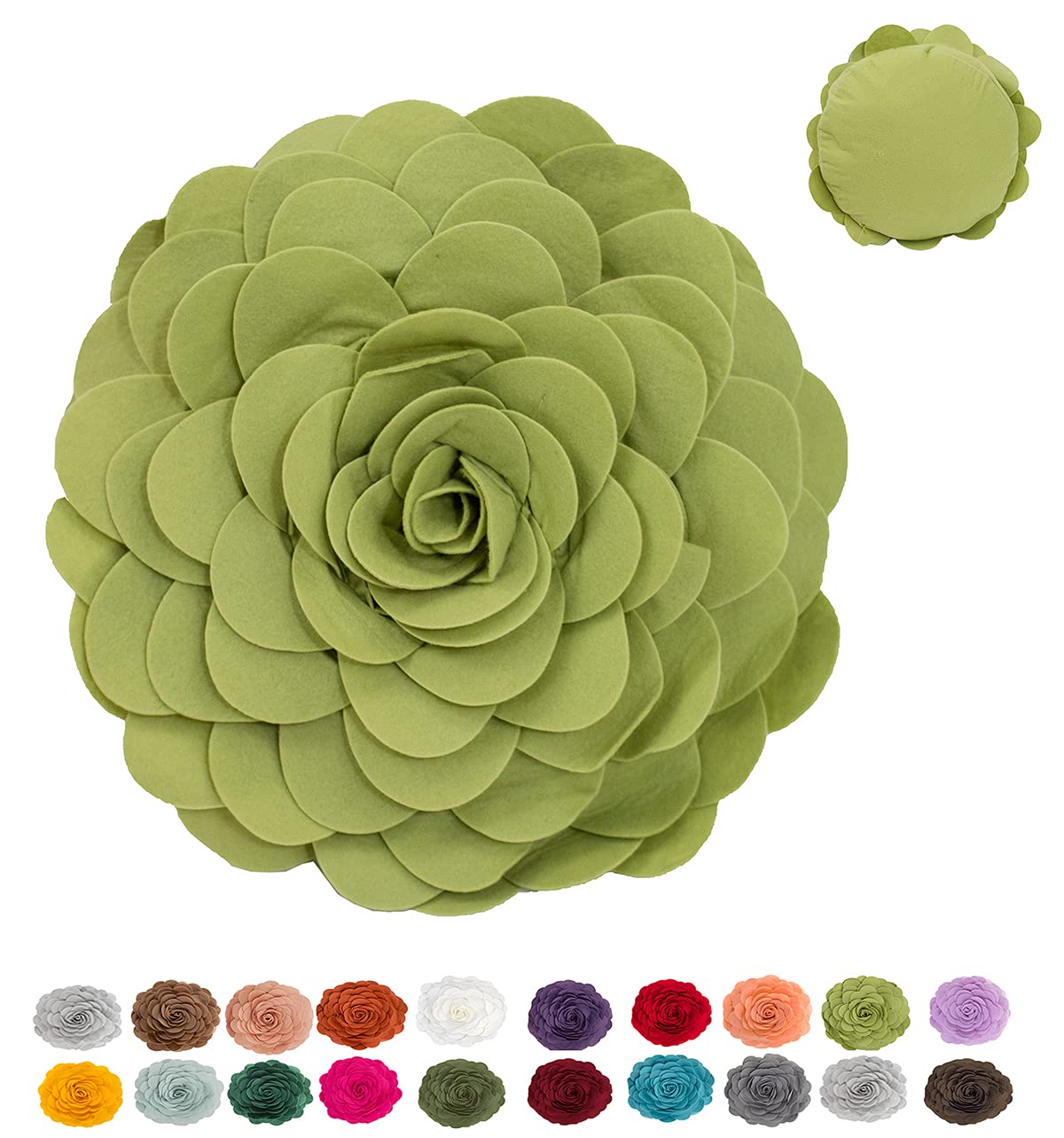 Eva's Flower Garden Decorative Throw Pillow (16" Round - Cover Only)