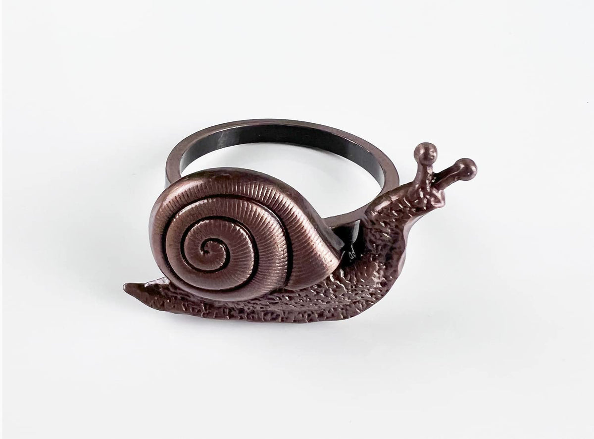 Nature's Touch Snail Metal Napkin Rings