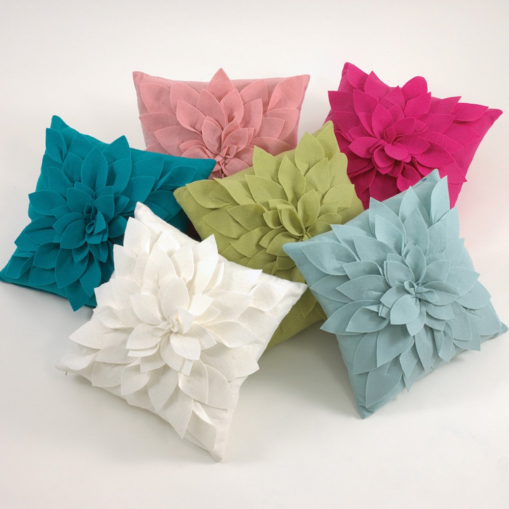 Sara's Garden Petal Decorative Throw Pillow (17" Square)