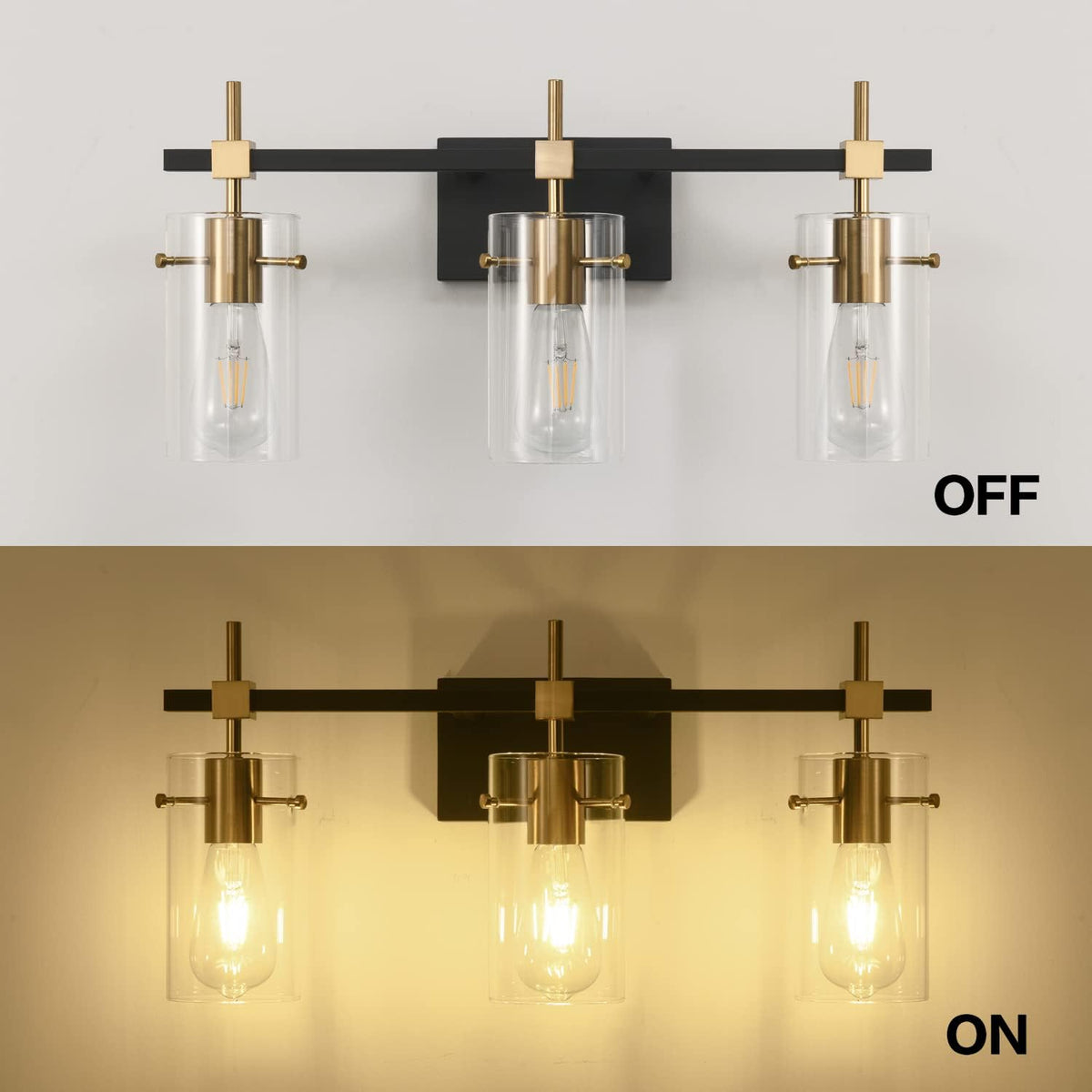 Vintage Vanity Lights with Glass Shade