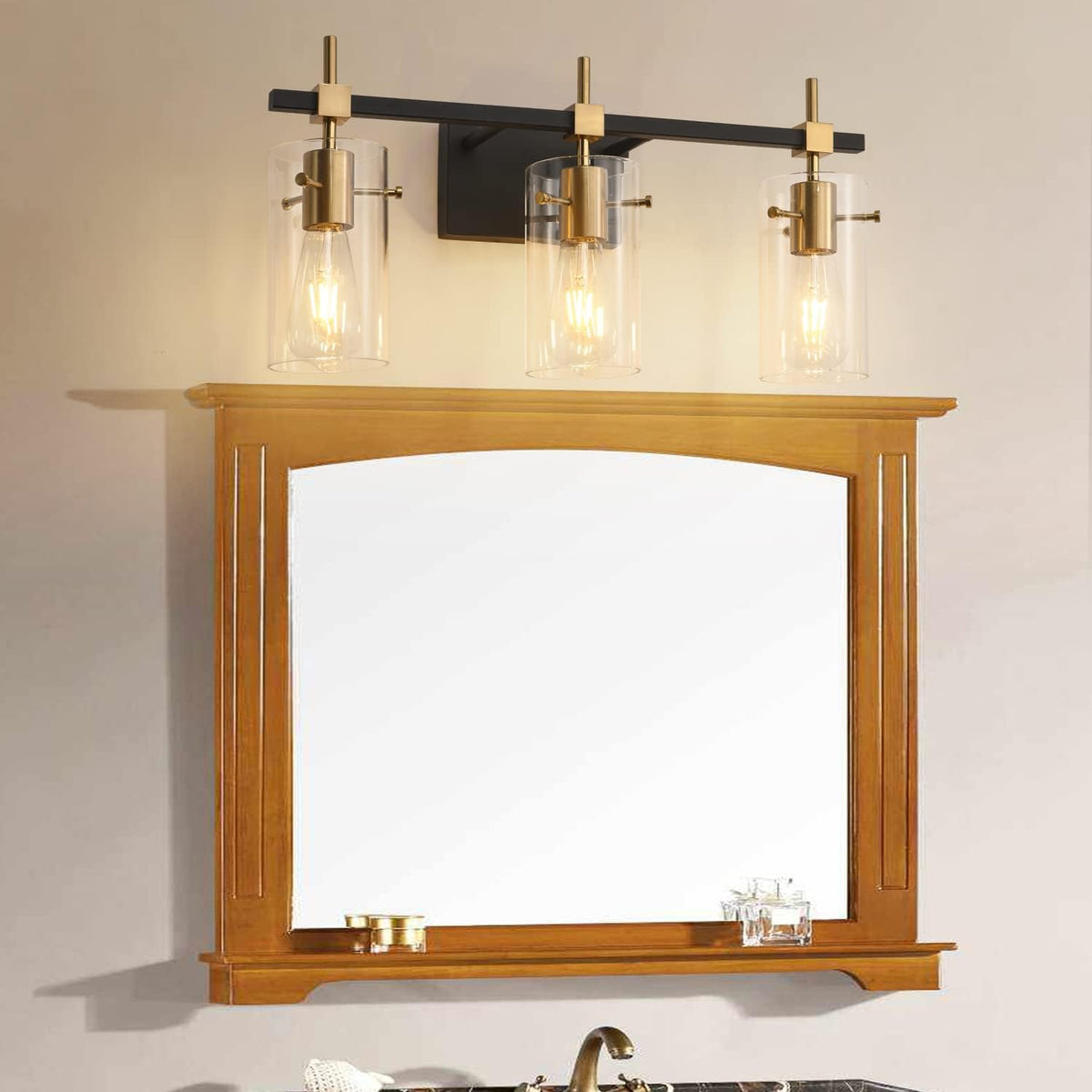 Vintage Vanity Lights with Glass Shade